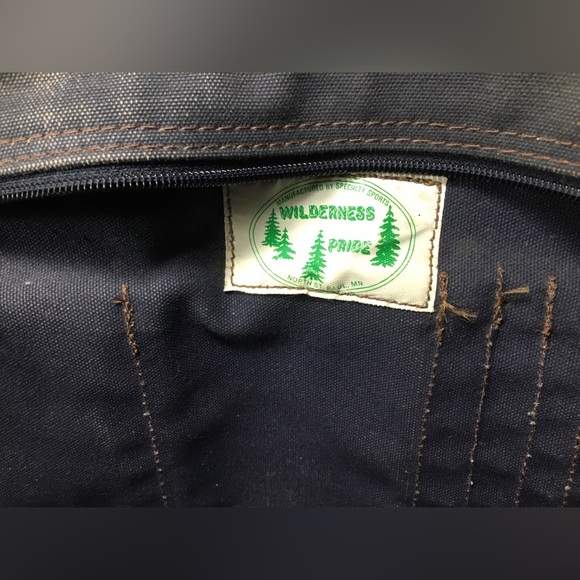 Vtg Wilderness Pride Battenkill Leather Travel Messenger Attache Top Handle Bag - Picture 8 of 10